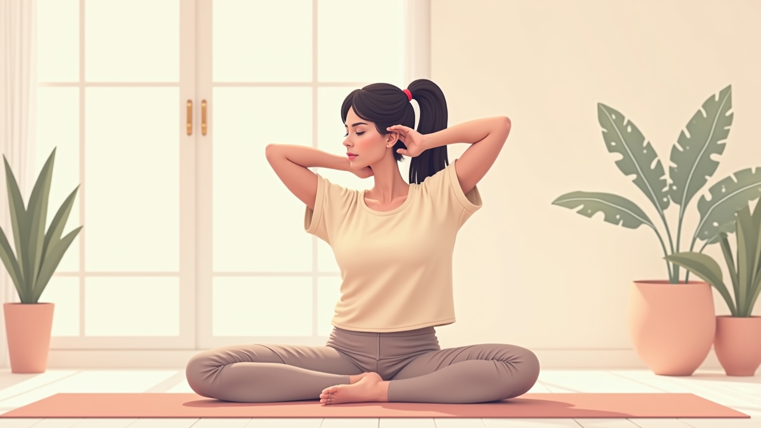Exercices pour dénouer les épaules et la nuque illustration