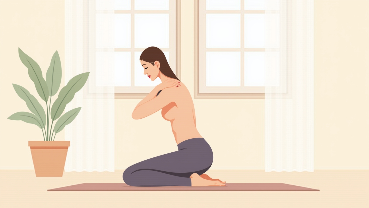 Auto-massage avec balle contre mur pour relâcher les tensions dans le haut du dos