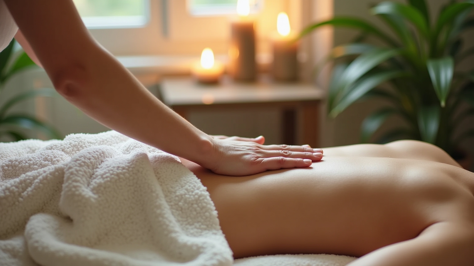 Massage relaxant fait à domicile