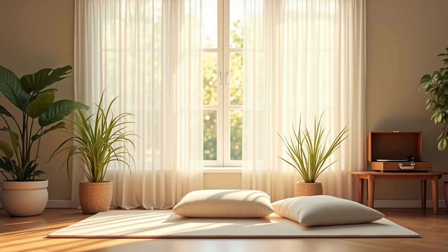 Ambiance zen avec musiques relaxantes pour méditation à la maison