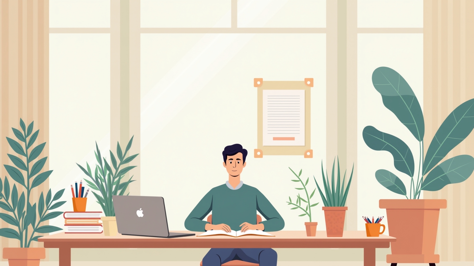 Illustration détente mentale avec accessoires Kalmie